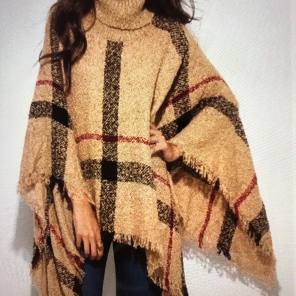 Women's Pullover Sweaters, Oversized Turtleneck Sweaters Poncho